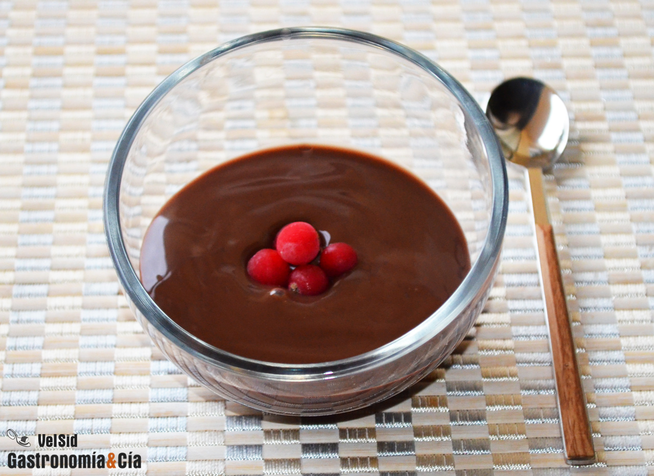 Natillas de chocolate negro