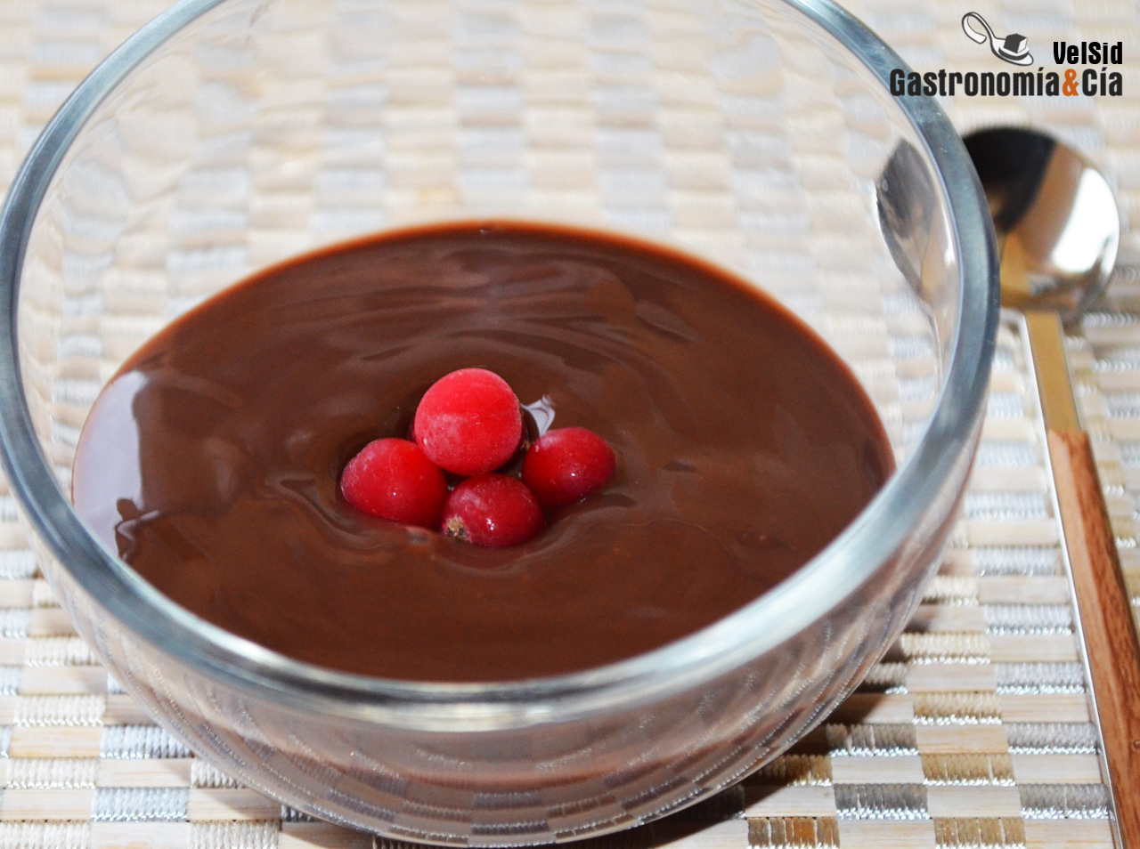 Natillas de chocolate negro