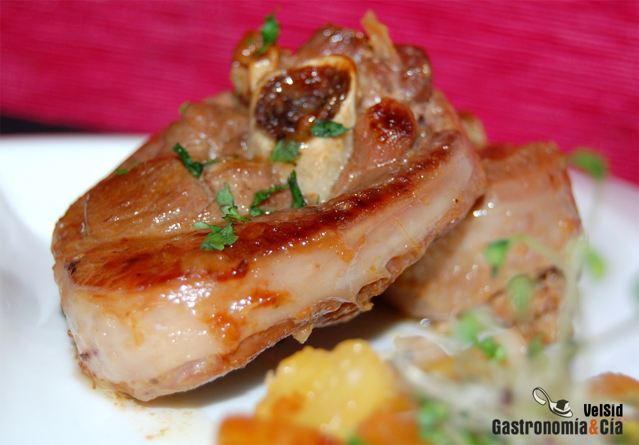 Ossobuco con piña y jengibre