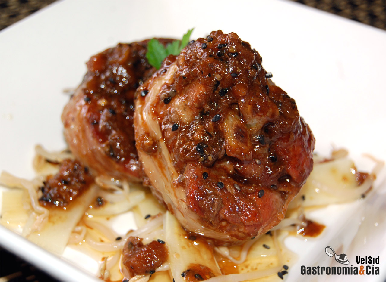 Ossobuco con salsa de soja