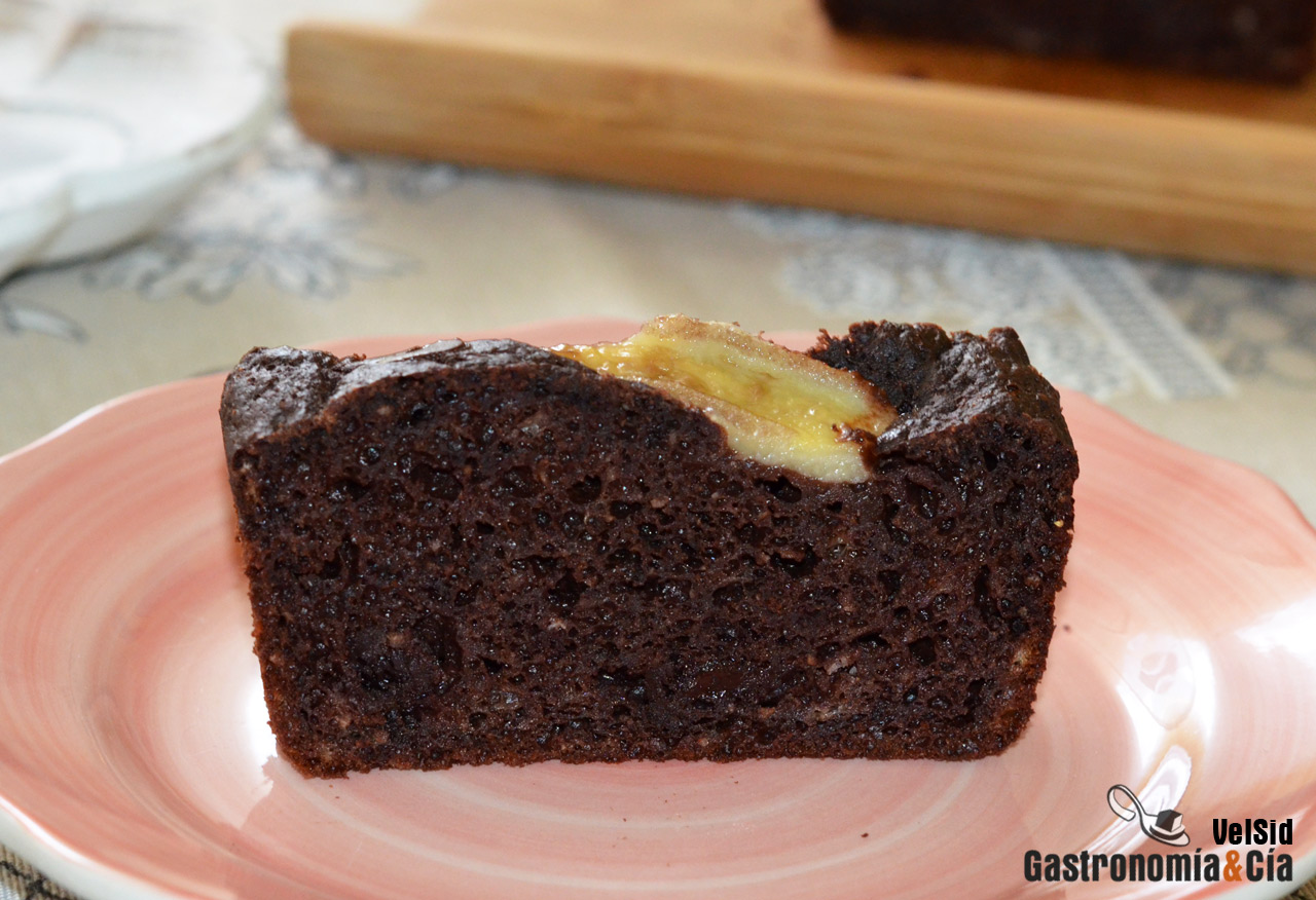 Pan de plátano con chocolate