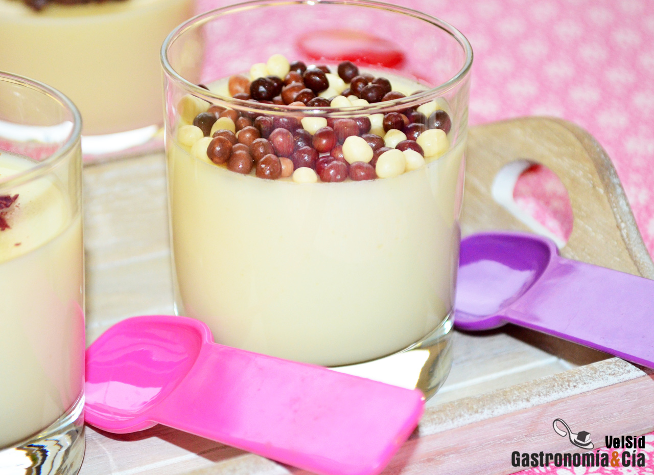 Panacota de chocolate blanco