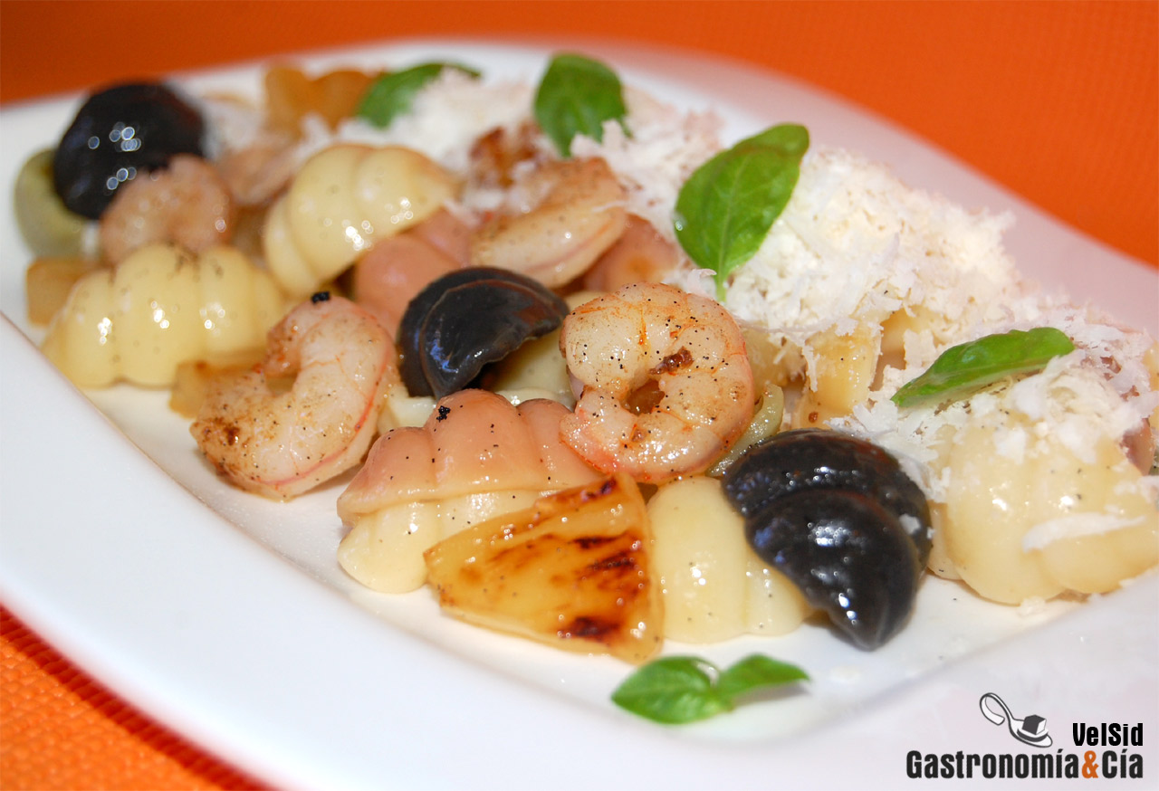 Pasta con vainilla y parmesano