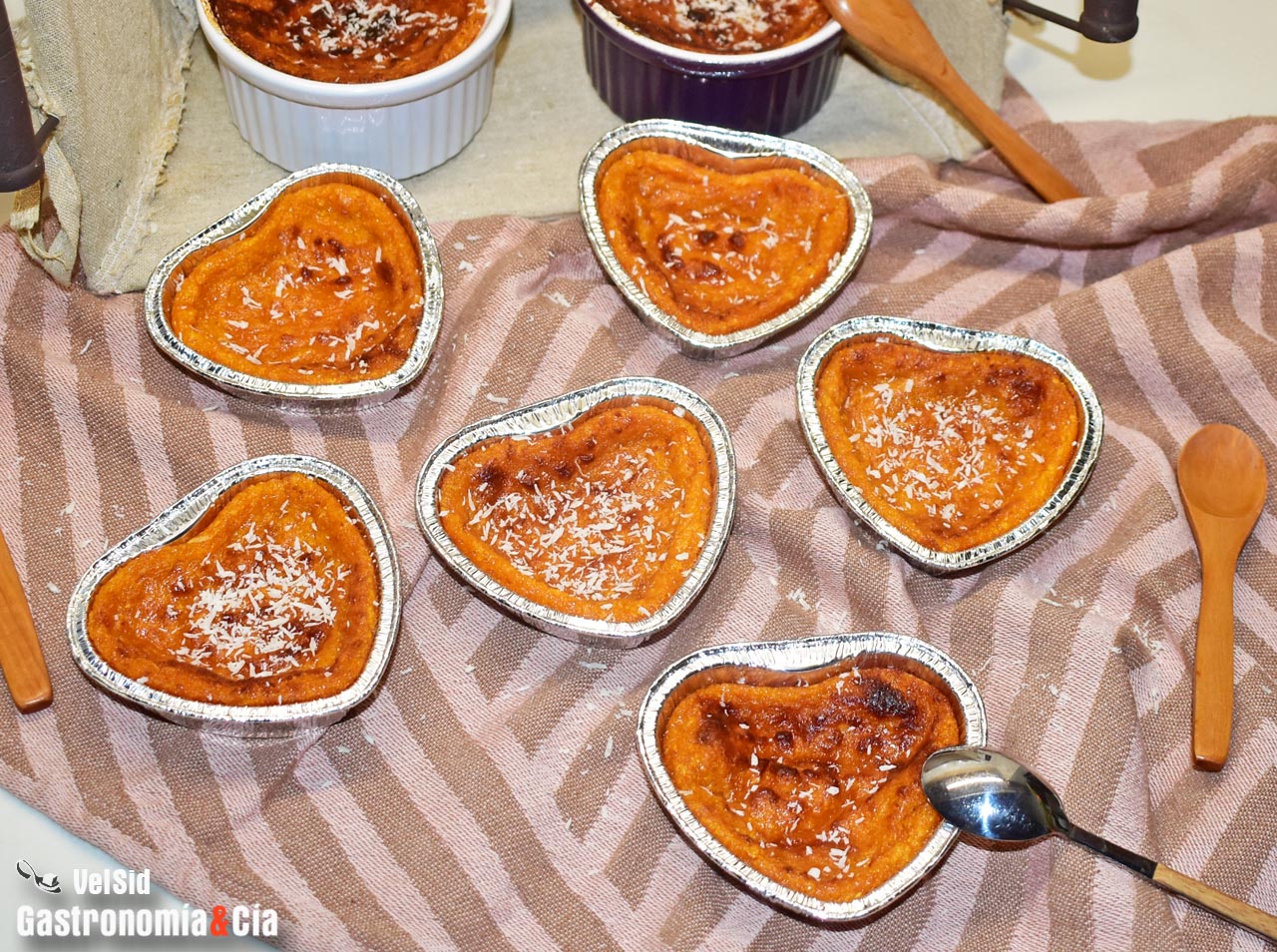 Pastelitos cremosos de boniato y coco