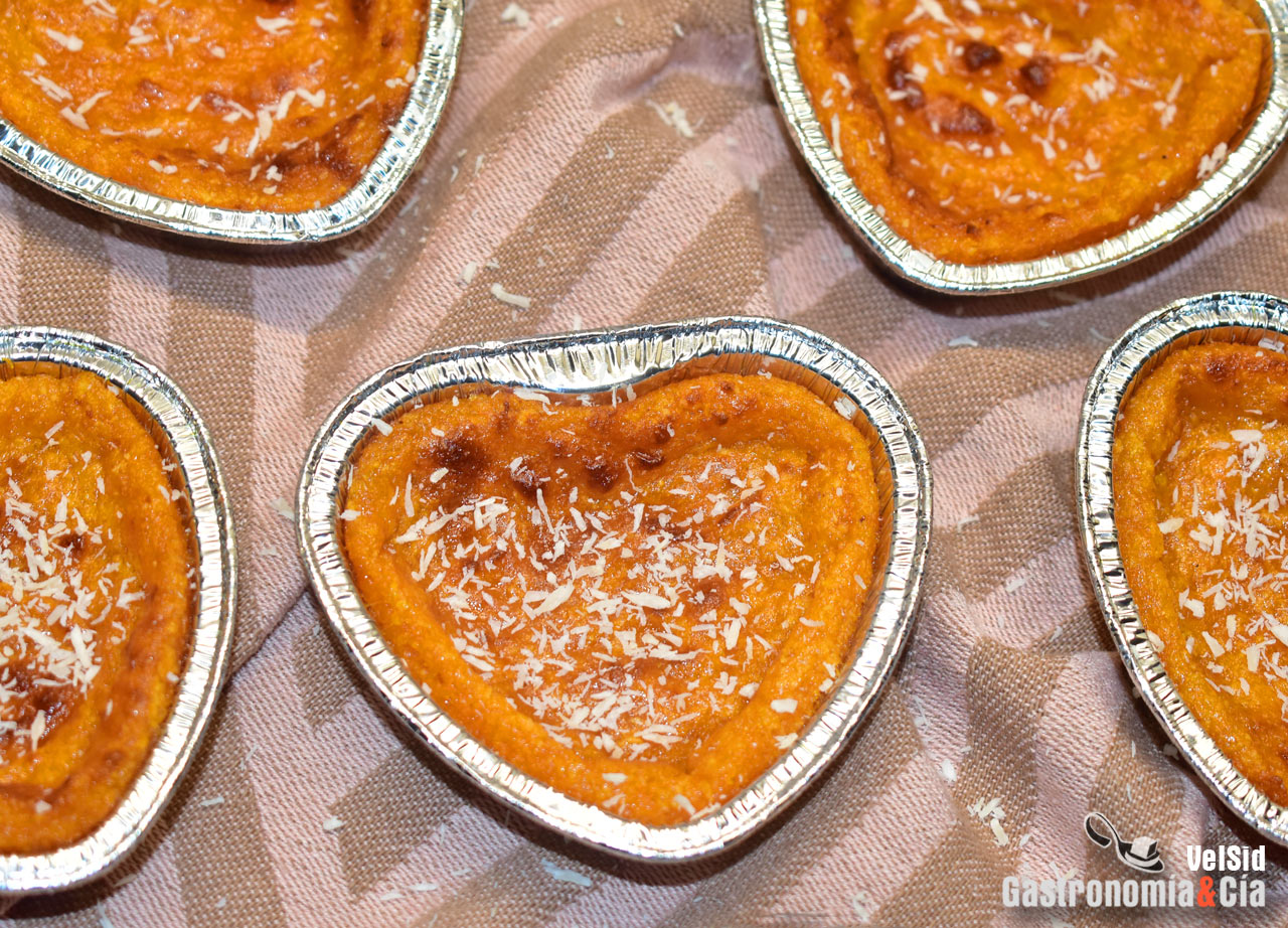 Pastelitos cremosos de boniato y coco
