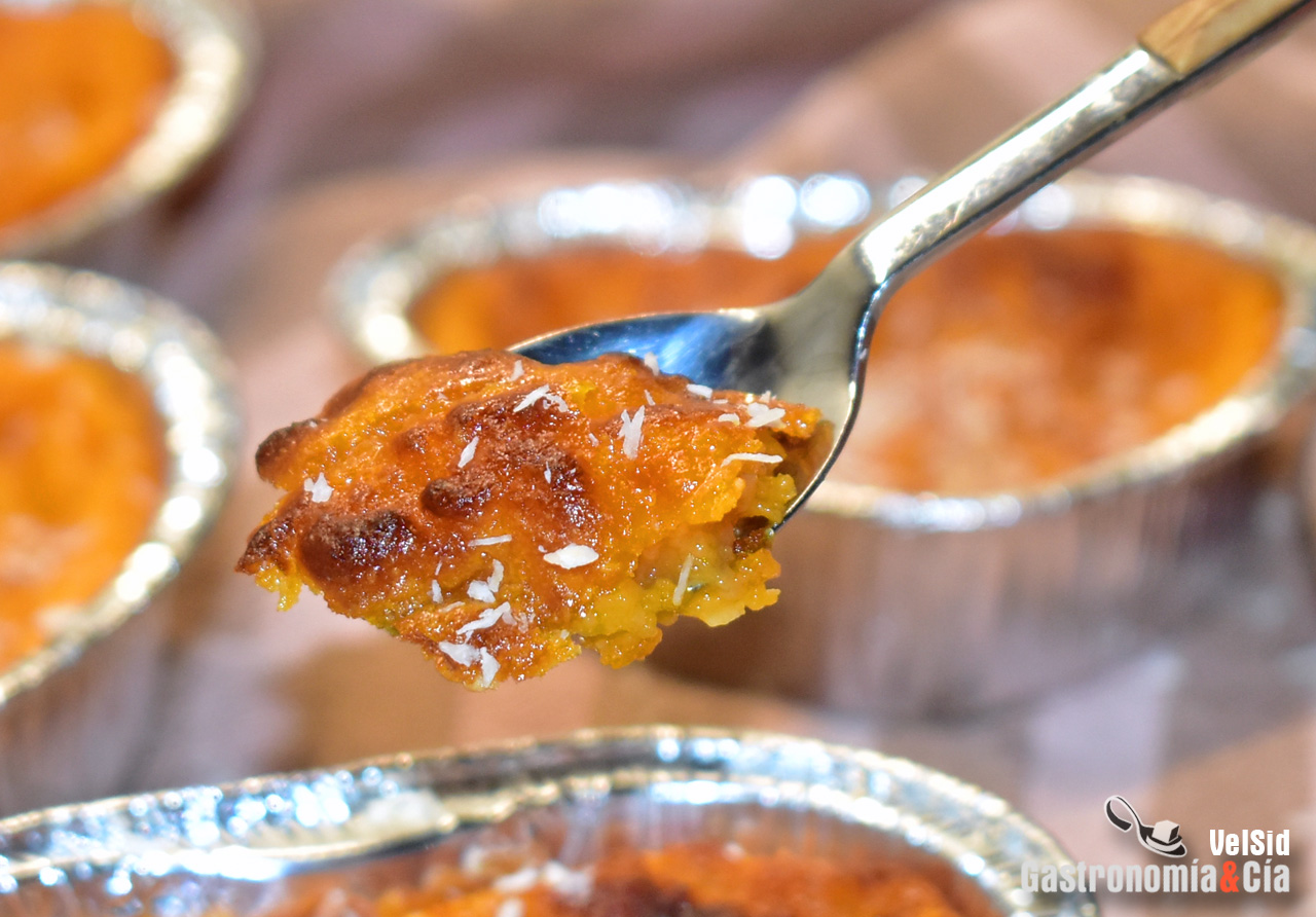 Pastelitos cremosos de boniato y coco