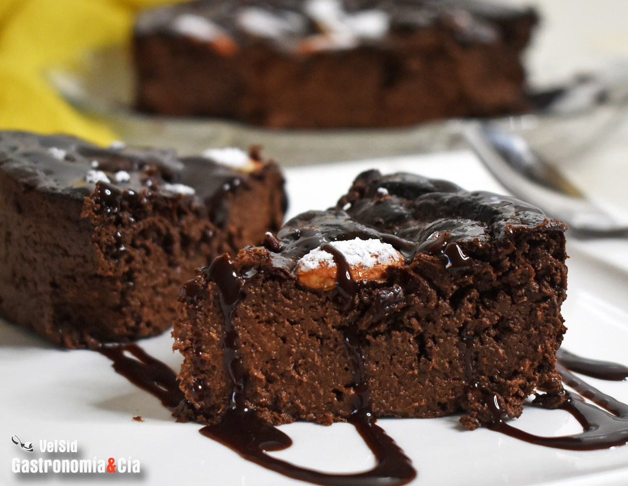 Pastel de plátano y cacao