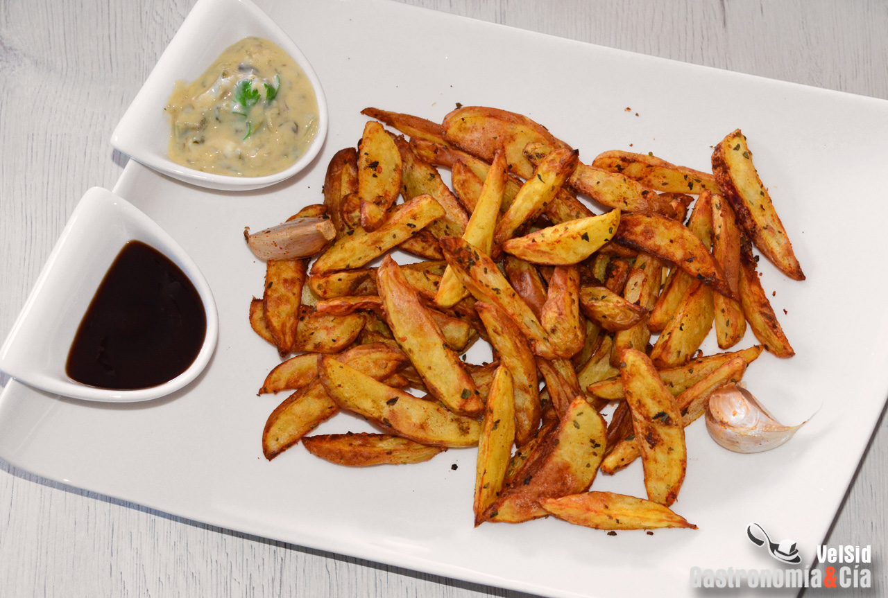 Patatas gajo con especias en freidora de aire