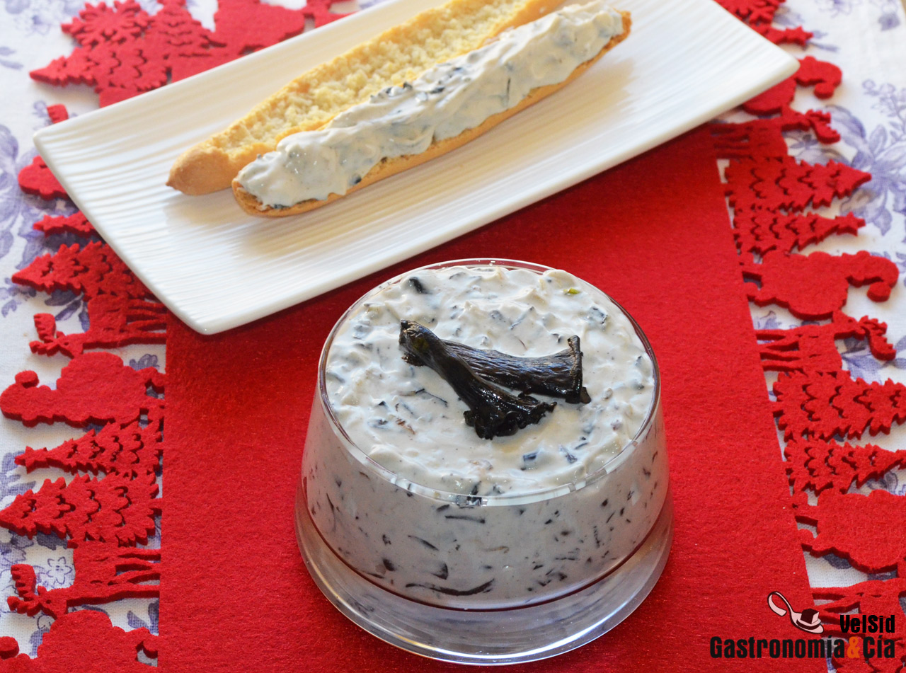 Receta de crema de queso con setas y trufa