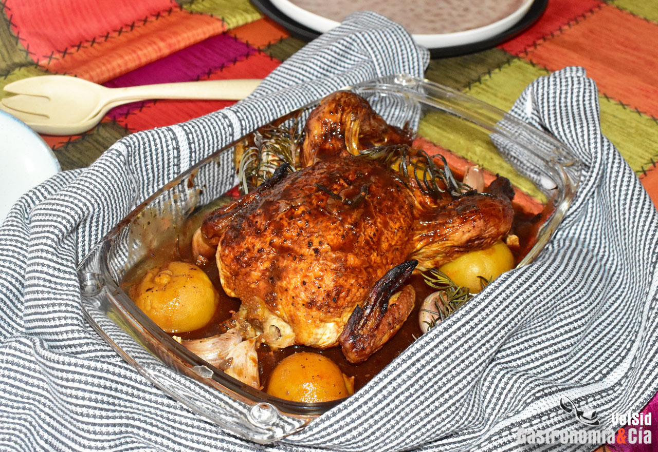 Picantón asado con gochu jang y limón