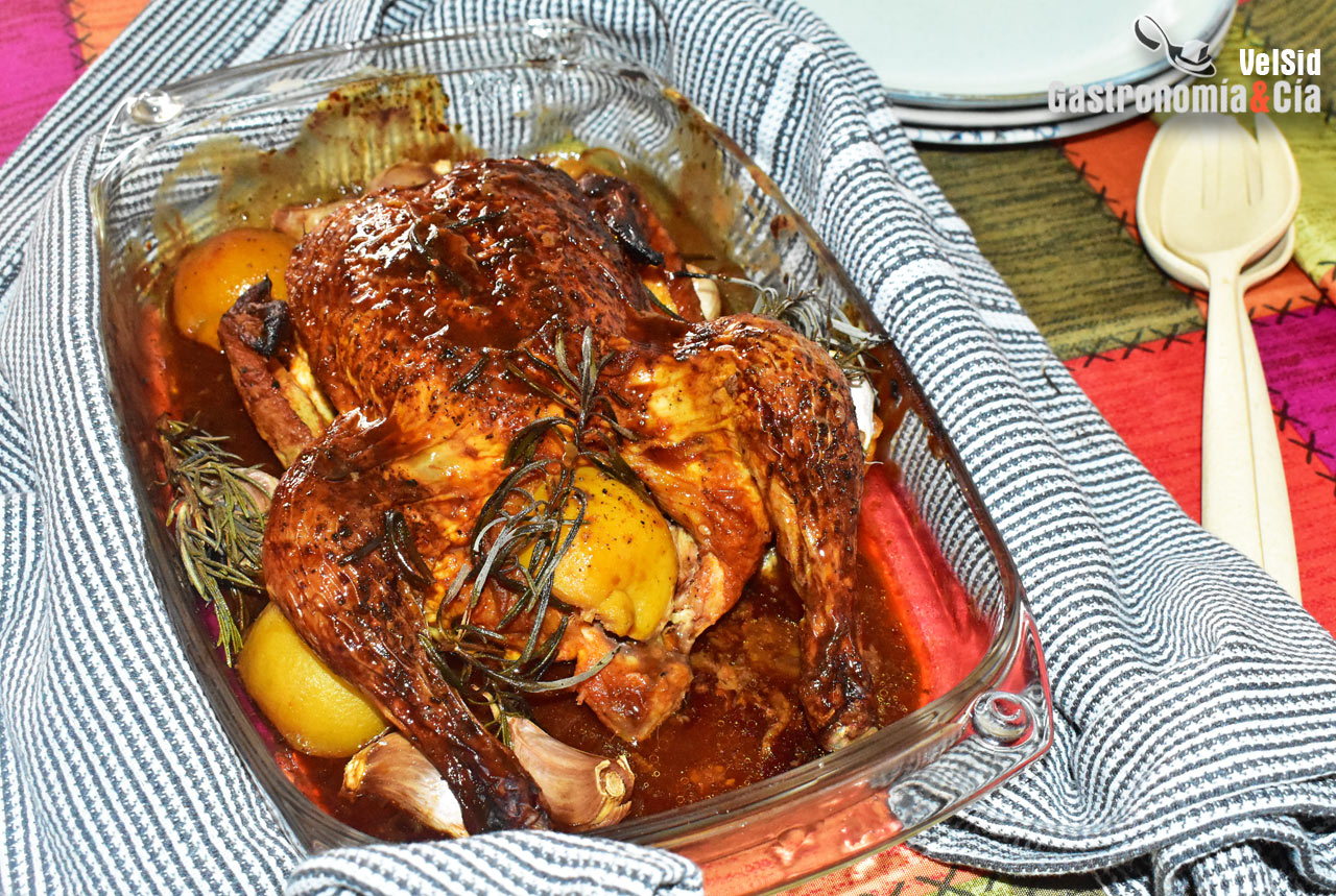 Picantón asado con gochu jang y limón