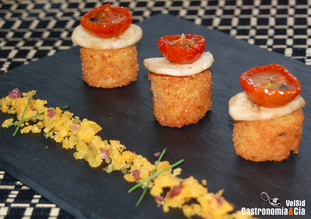 Pincho de arroz a la cubana