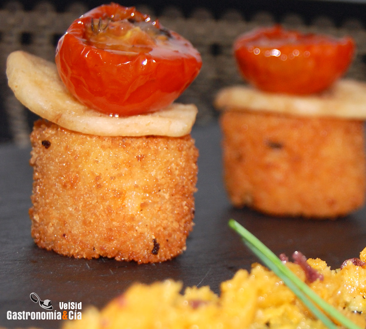 Pincho de arroz a la cubana