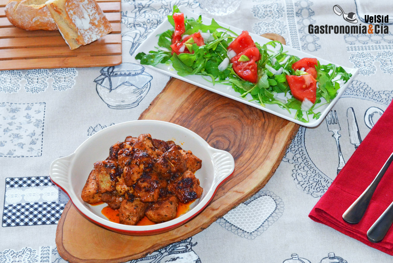 Cómo hacer pinchos de cerdo en adobo, receta muy fácil 