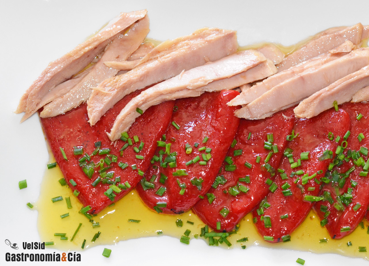 Pimientos del piquillo confitados con ventresca