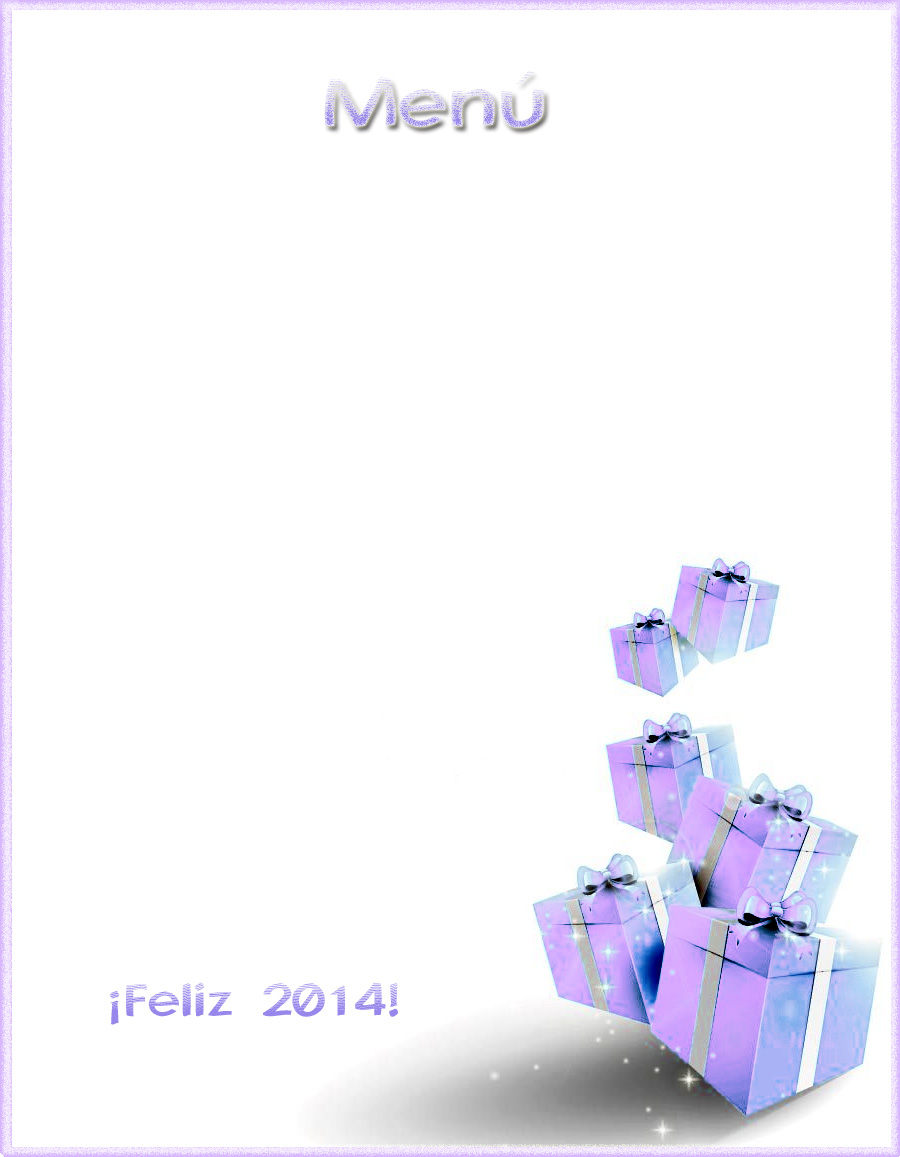 Plantilla para menú navideño 2013-2014