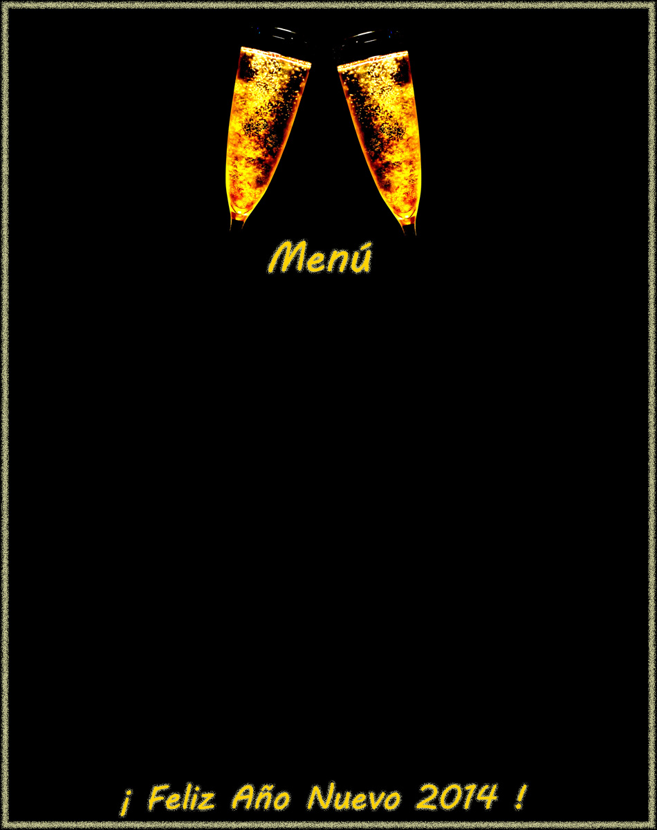 Plantilla para menú navideño 2013-2014