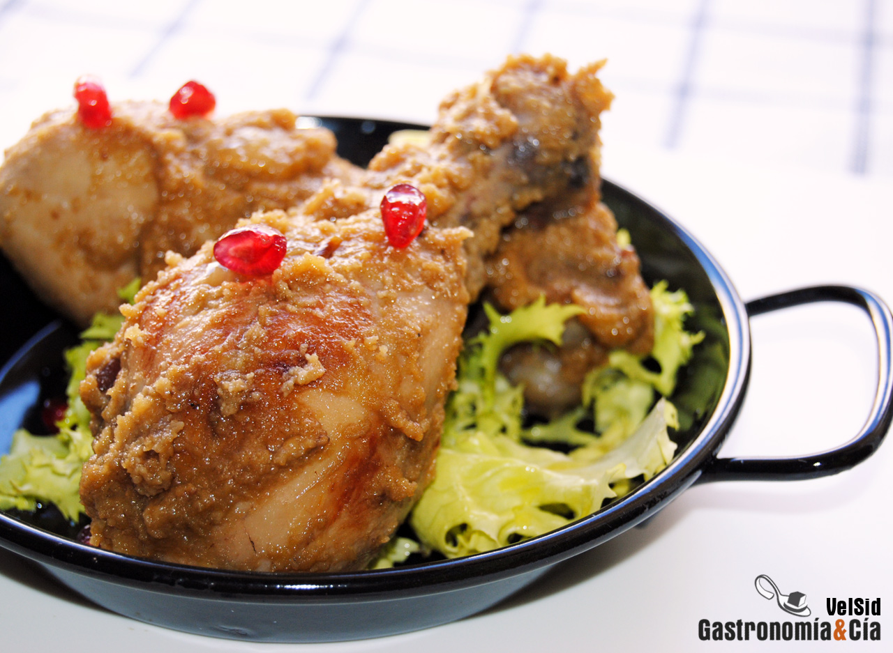 Pollo a la naranja con almendra