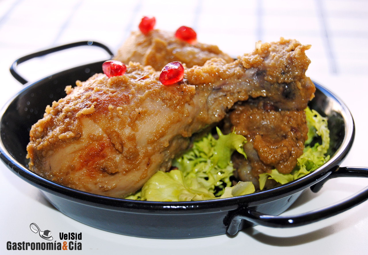 Pollo a la naranja con almendra