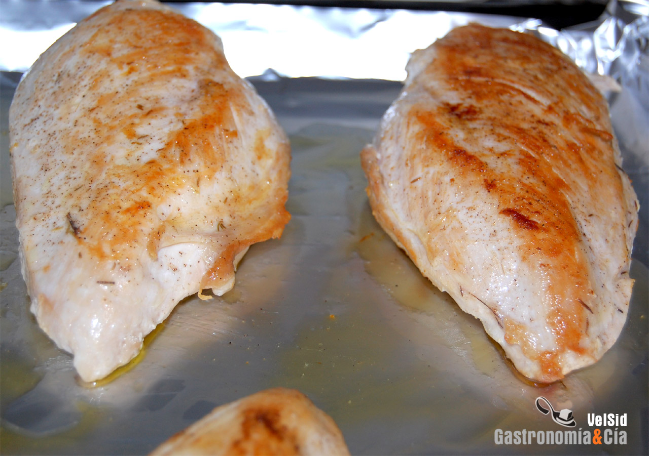 Pollo con patatas crujientes