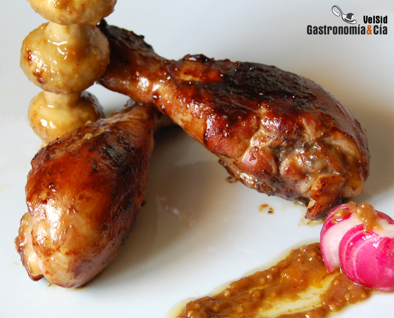 Pollo teriyaki con champiñones