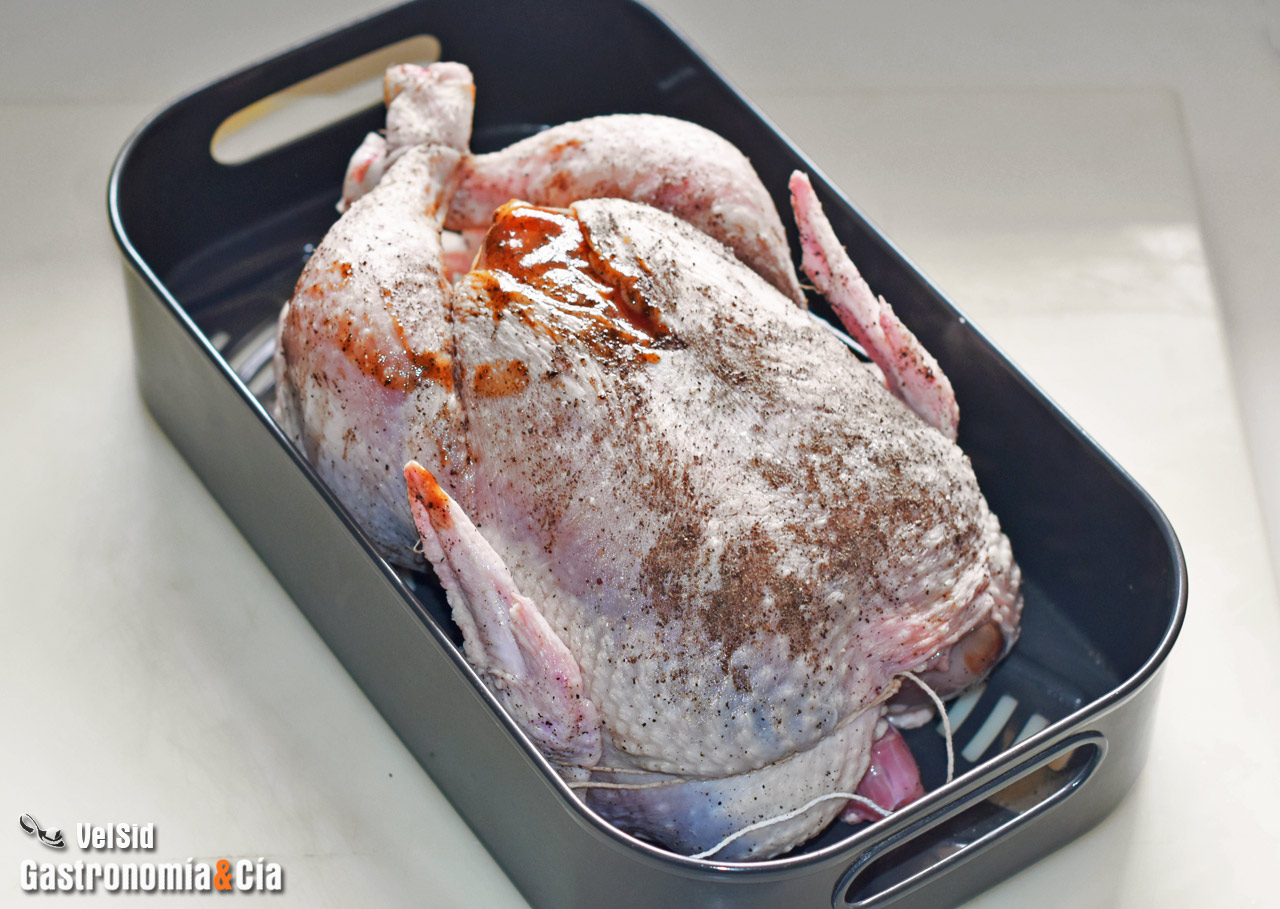 Pollo asado con salsa barbacoa