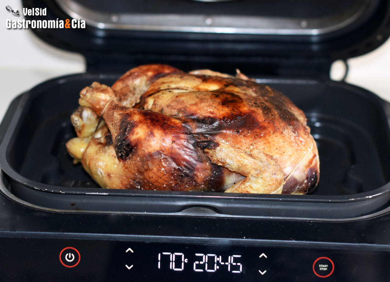 Pollo asado con salsa barbacoa