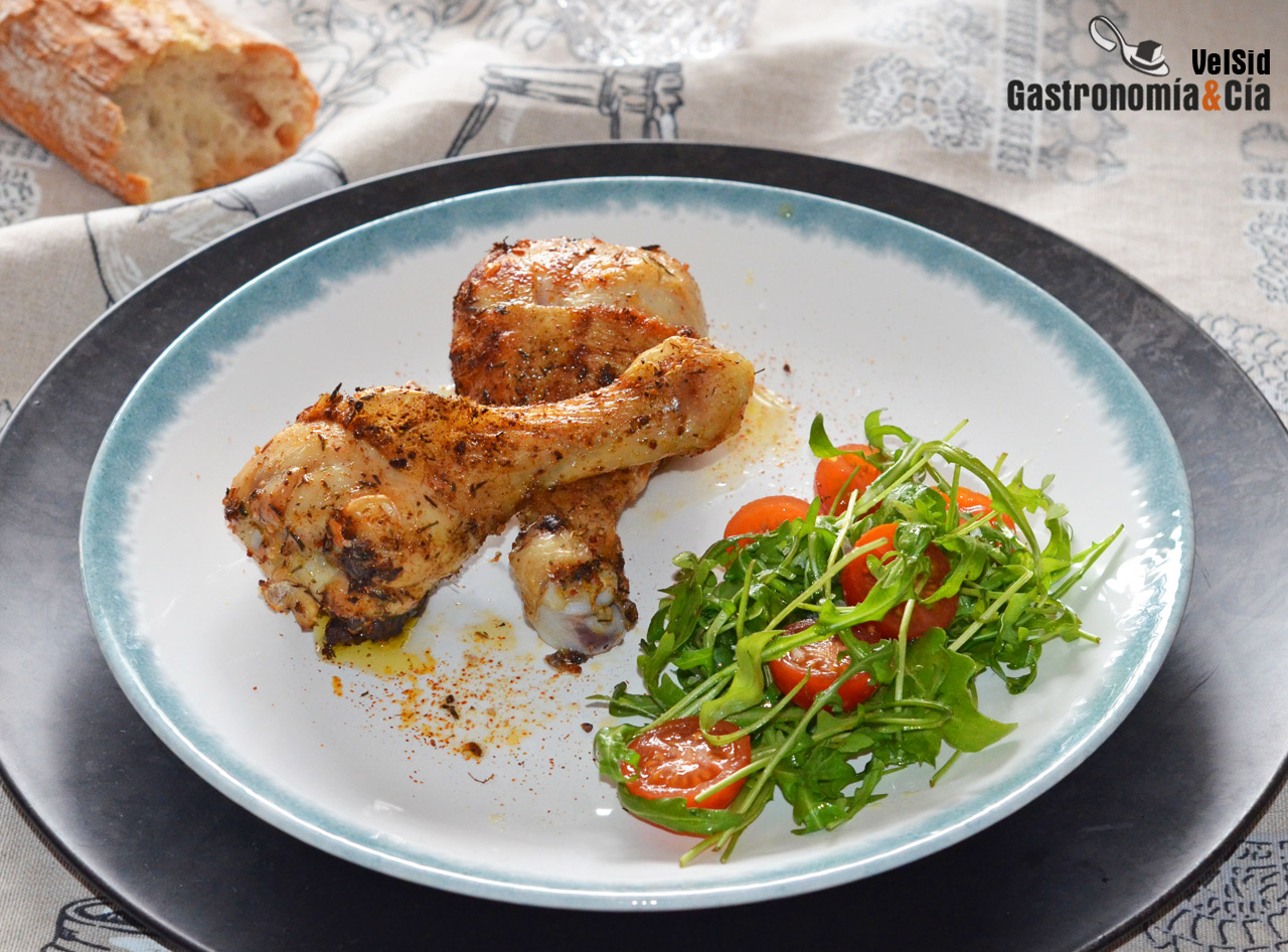 Muslos de pollo especiado con comino y pimentón