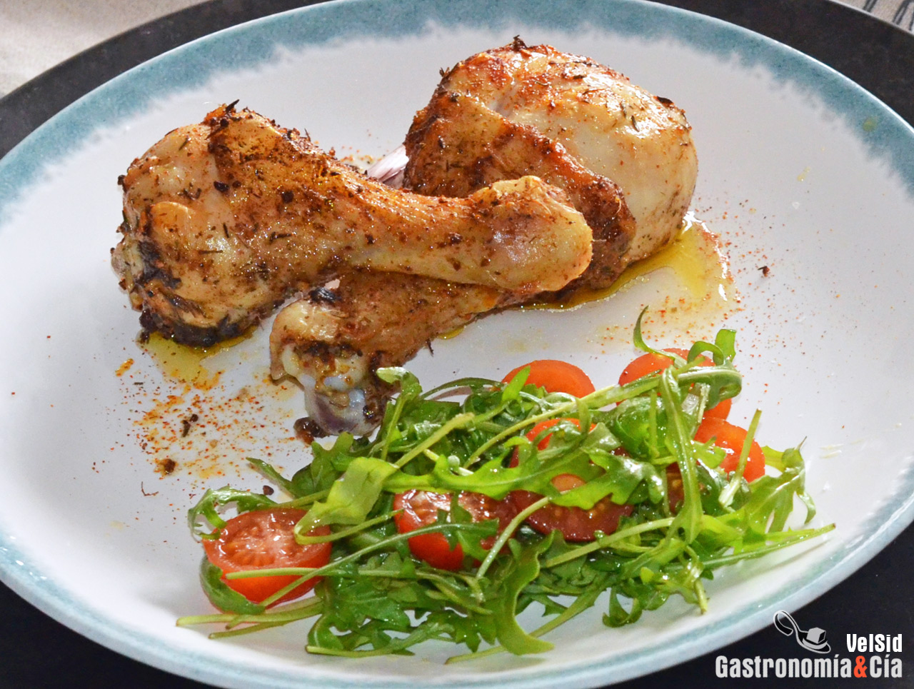 Muslos de pollo especiado con comino y pimentón