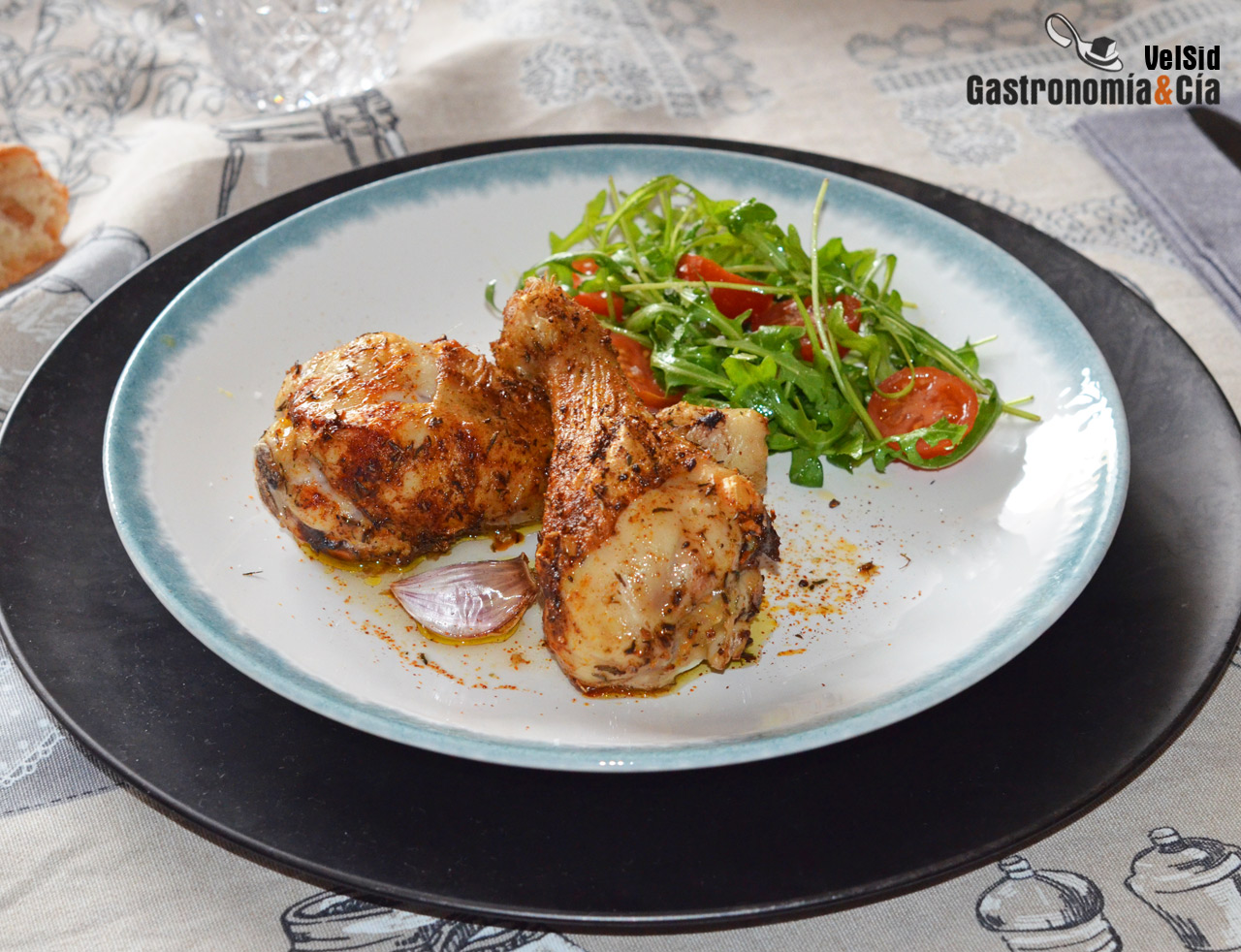 Muslos de pollo especiado con comino y pimentón