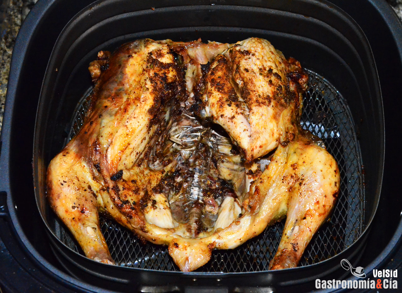 Pollo churrasco o mariposa en freidora de aire 