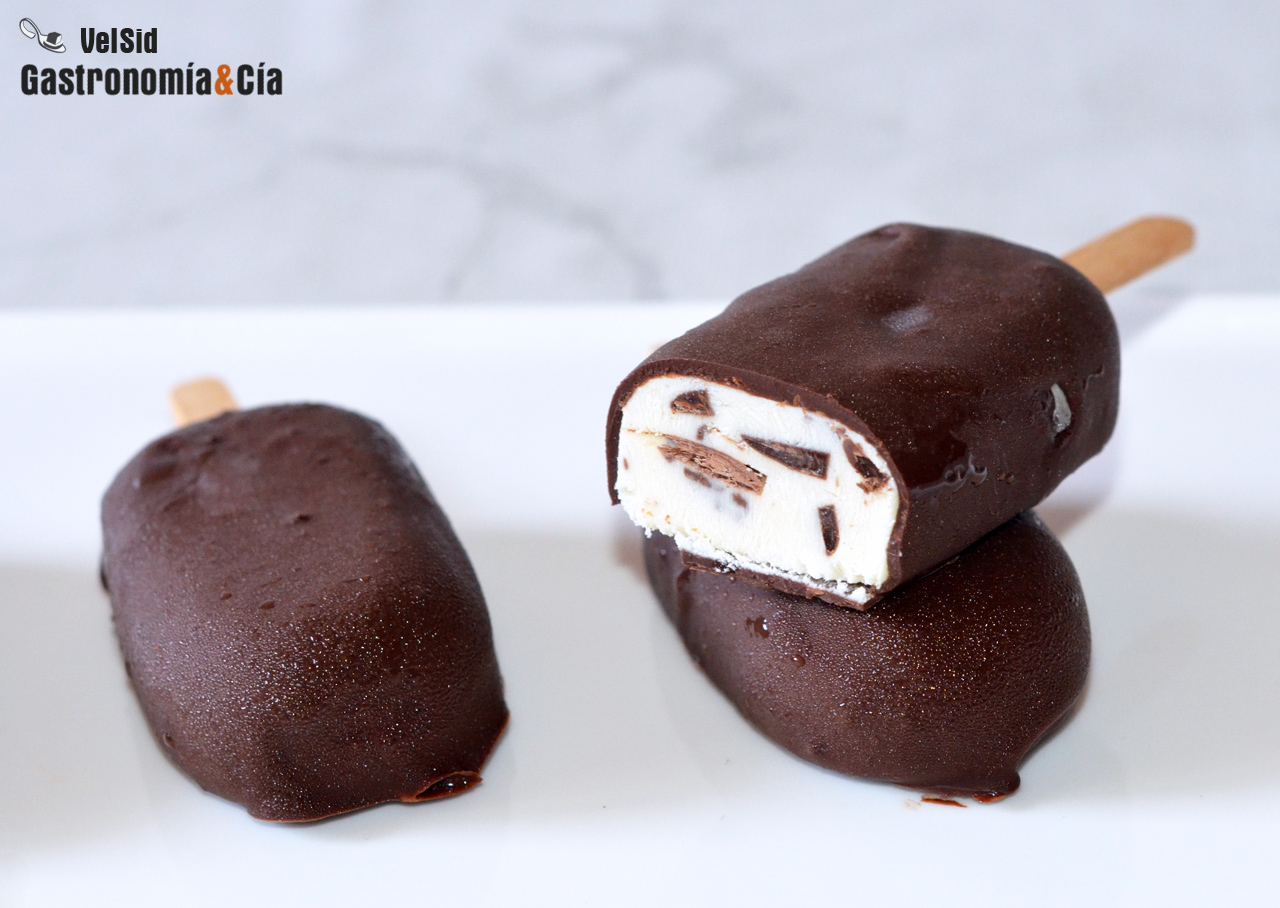 Minimagnum de mascarpone y chocolate