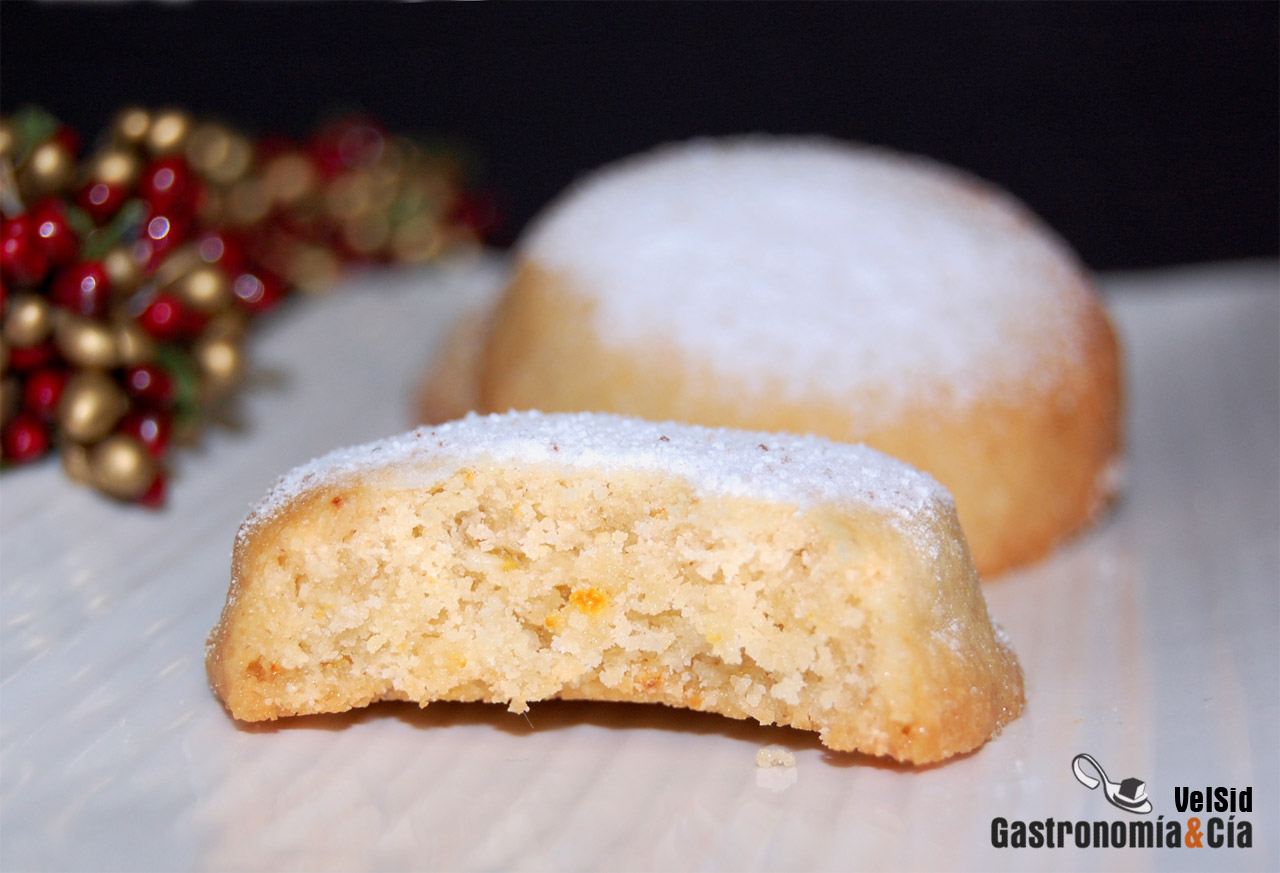 Polvorones de jengibre y  naranja