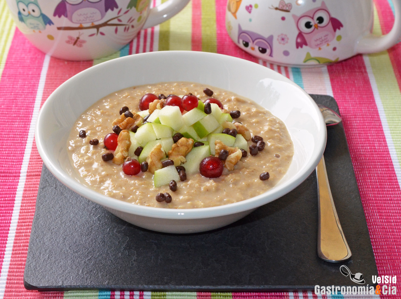 Porridge de café con manzana