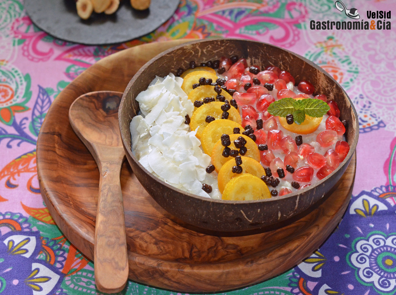 Porridge con kumquats, granada y coco, receta para un d