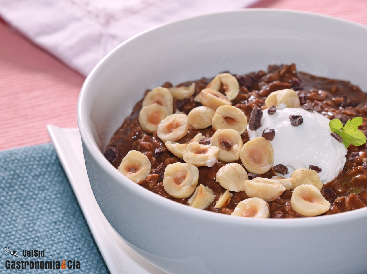 Porridge de moka y avellanas