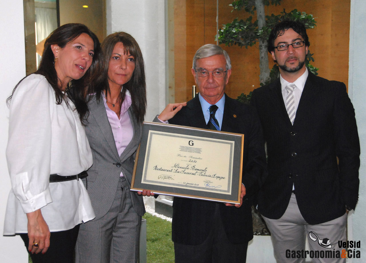 Entrega del Prix du Sommelier a Manuela Romeralo