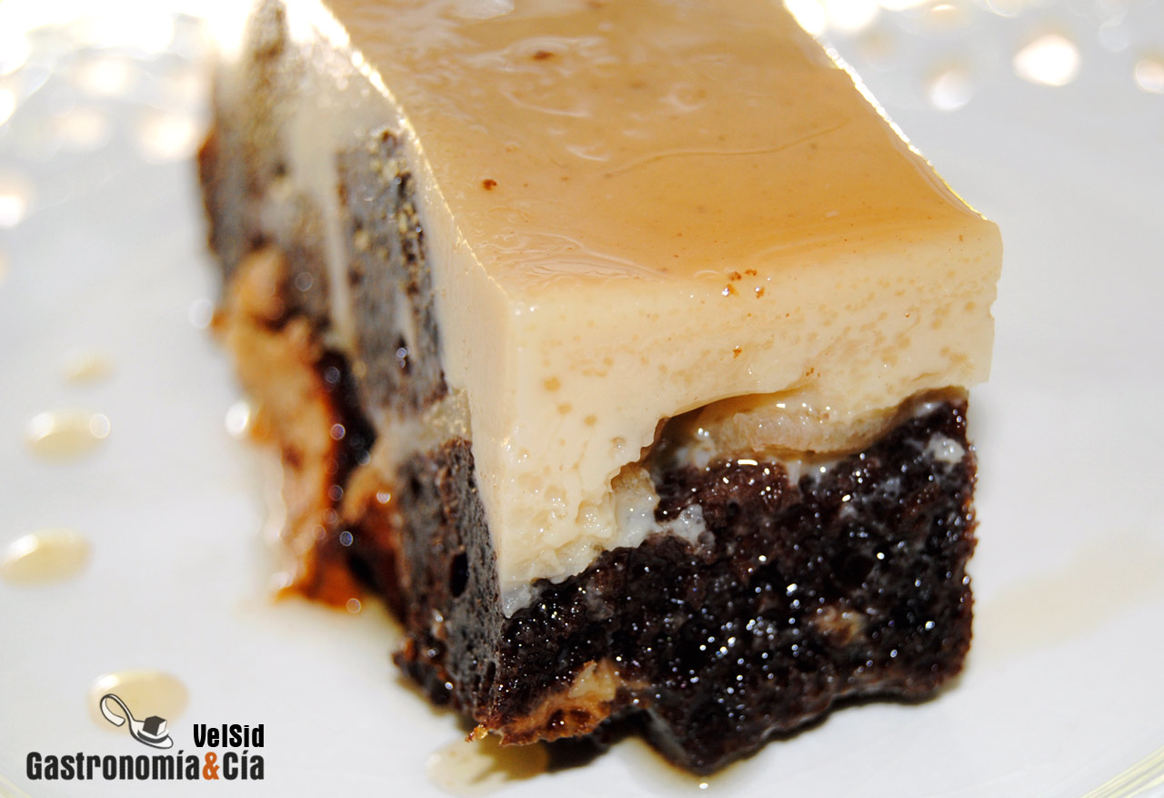 Pudin de chocolate y manzana