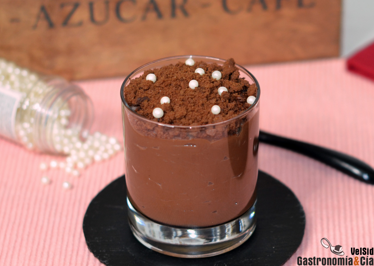 Pudin de chocolate, café y whisky