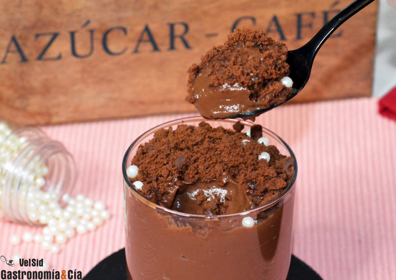 Pudin de chocolate, café y whisky