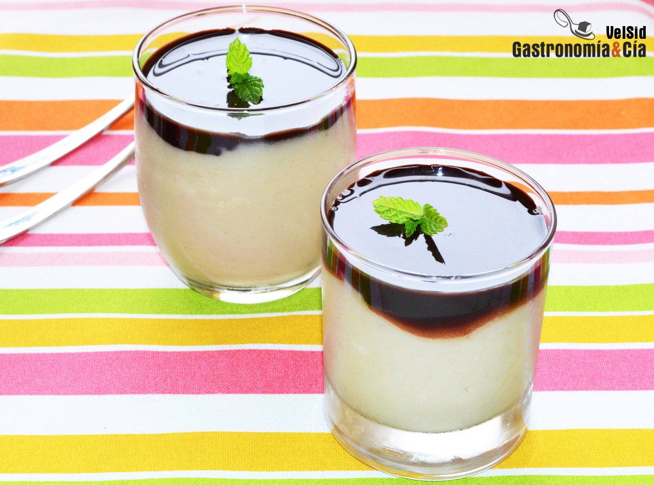 Pudin cremoso de plátano