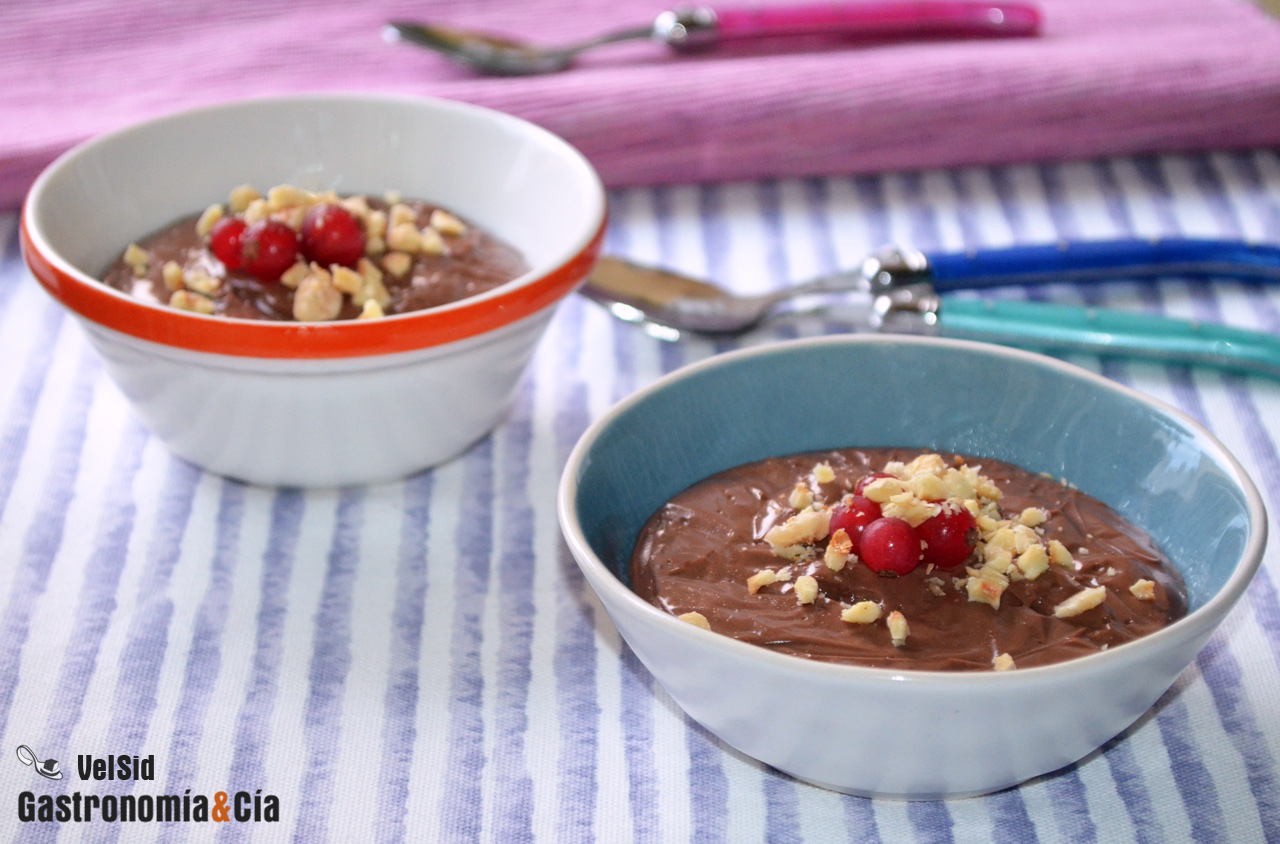 Pudin cremoso de avellanas y cacao
