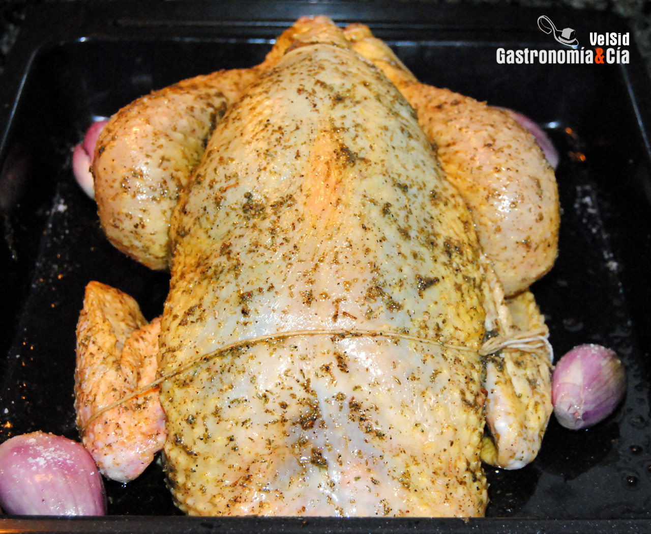 Pularda rellena al horno