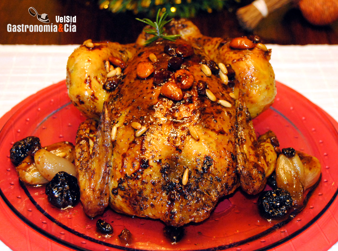 Pularda rellena al horno