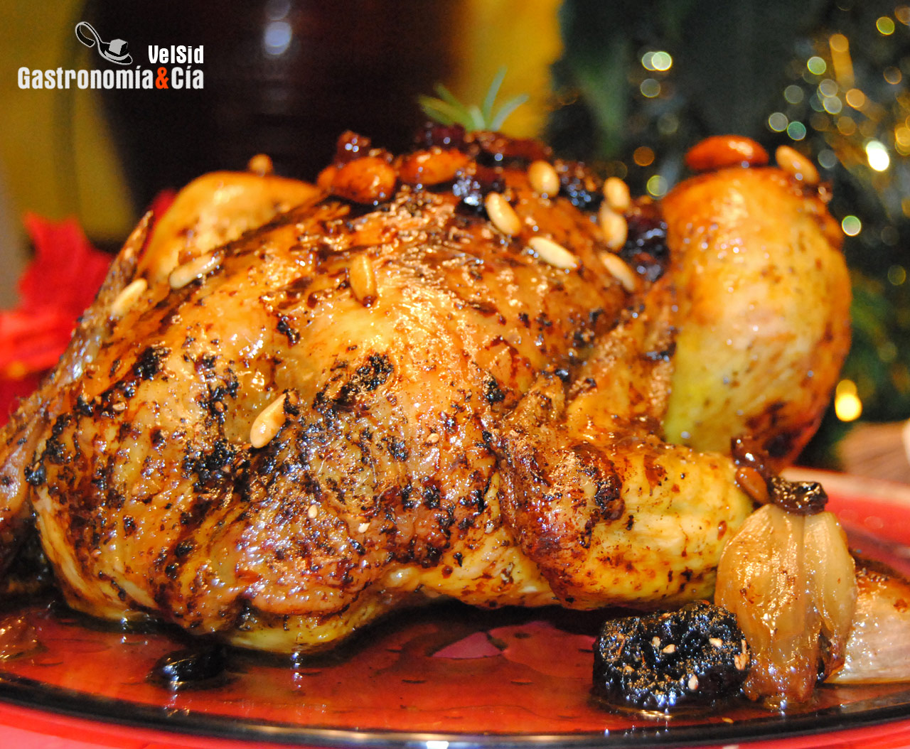 Pularda rellena al horno