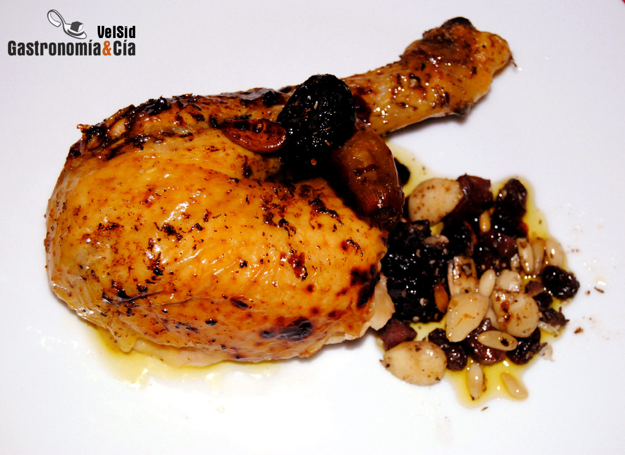 Pularda rellena al horno