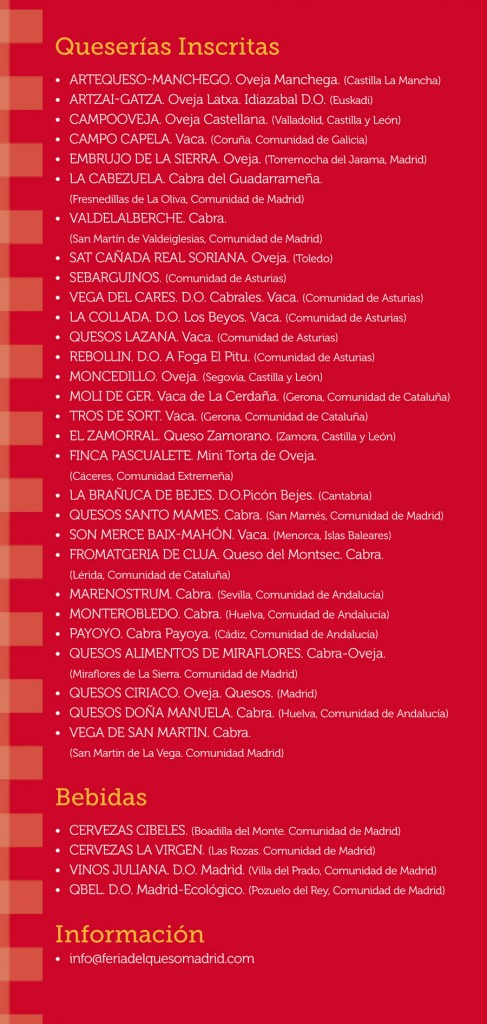 I Feria de Quesos Artesanos de España en Madrid