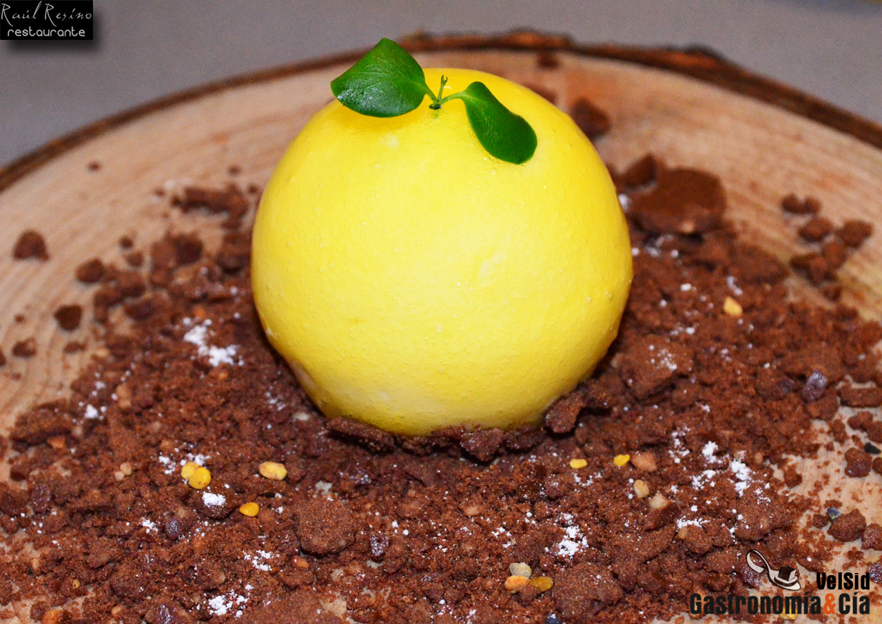 Mandarina caída del árbol