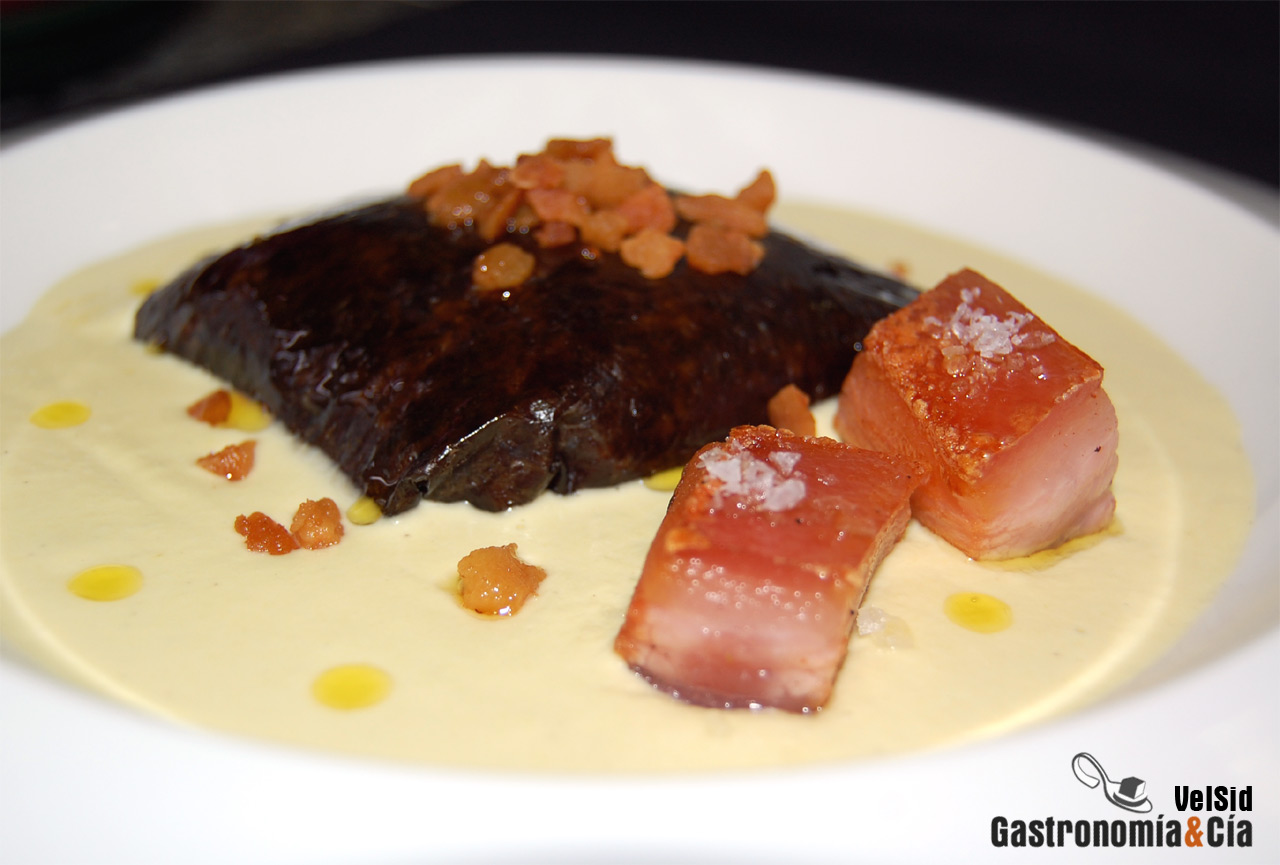 Ravioli de coliflor y panceta