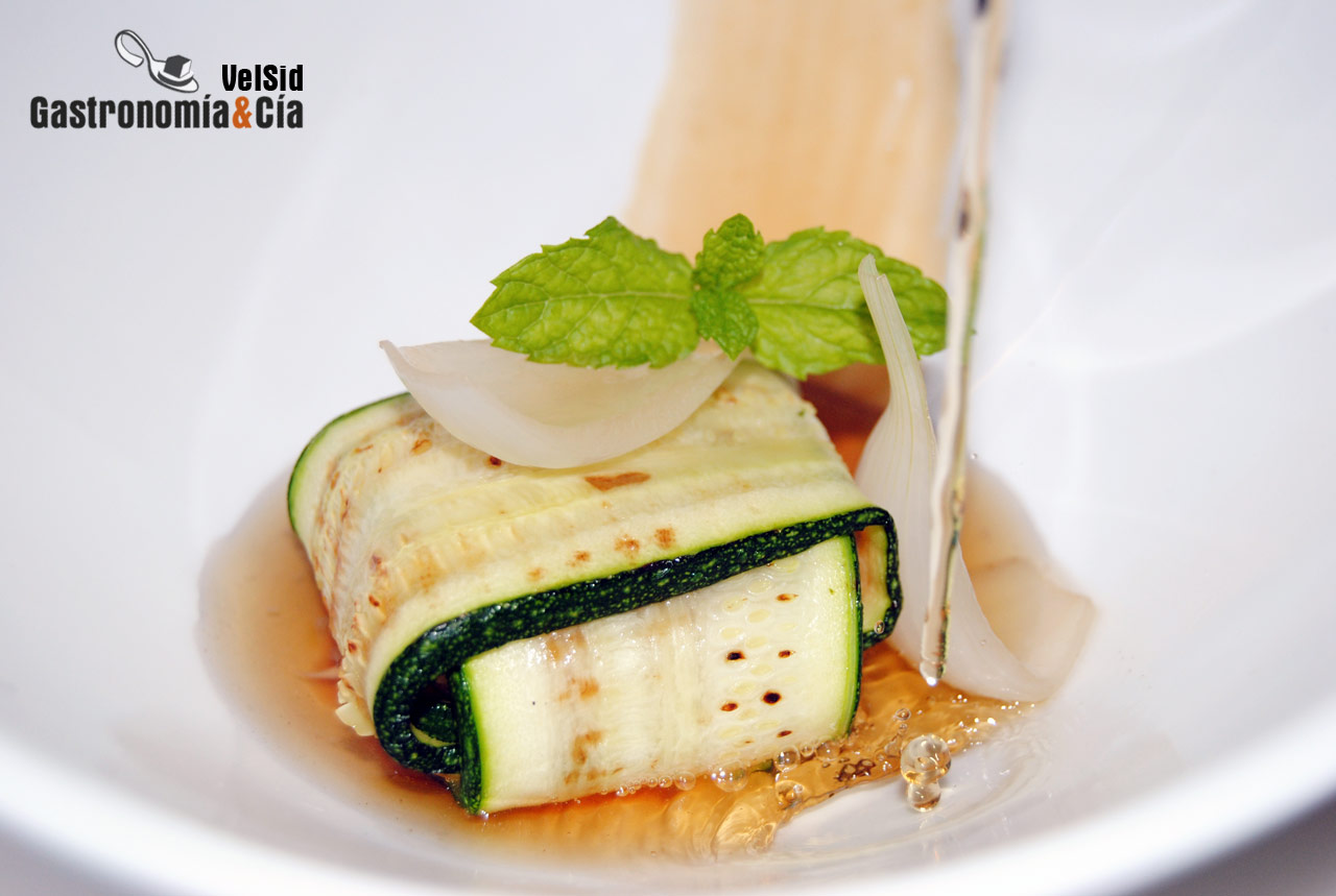 Ravioli de cordero con infusión de hierbabuena